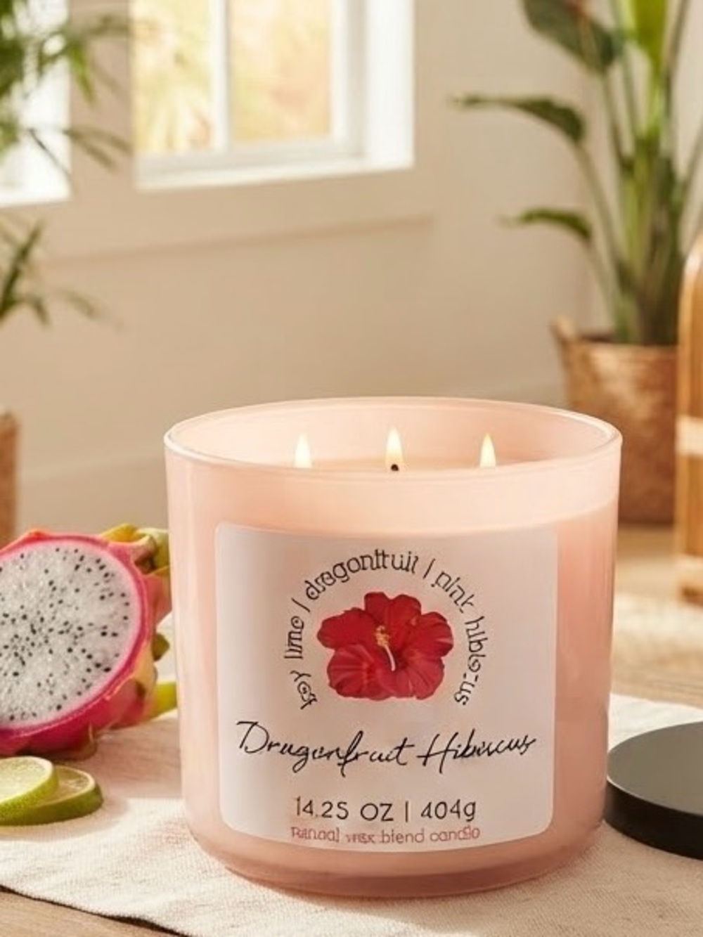Kirkland's Retired Dragonfruit Hibiscus Large 3-Wick Candle
